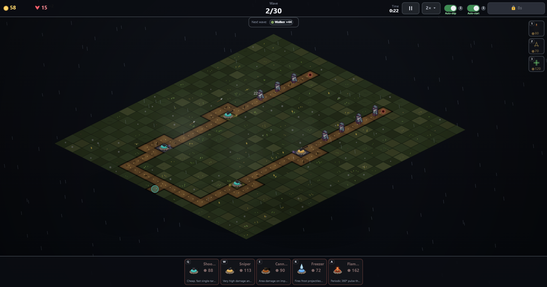 Build and upgrade your defenses